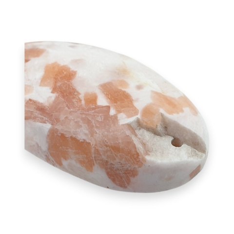 Skolecyt różowy kaboszon z dziurką 32x19 mm nr 13