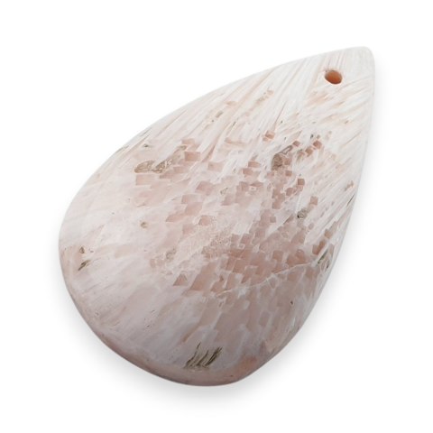 Skolecyt różowy kaboszon z dziurką 32x20 mm nr 28