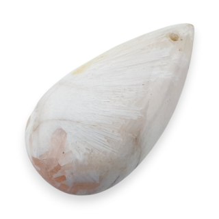 Skolecyt różowy kaboszon z dziurką 33x17 mm nr 16