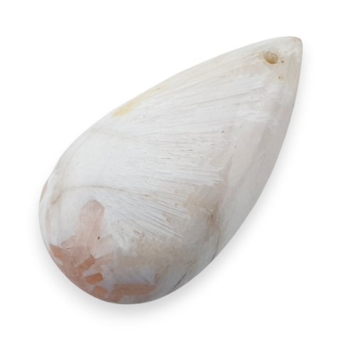 Skolecyt różowy kaboszon z dziurką 33x17 mm nr 16