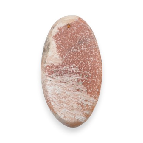 Skolecyt różowy kaboszon z dziurką 35x18 mm nr 9