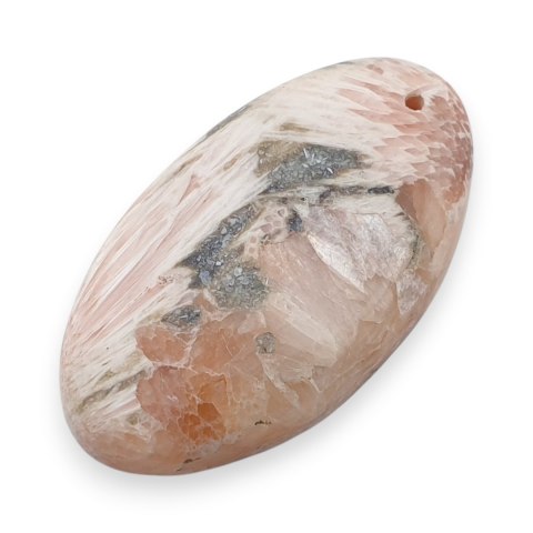 Skolecyt różowy kaboszon z dziurką 35x19 mm nr 15