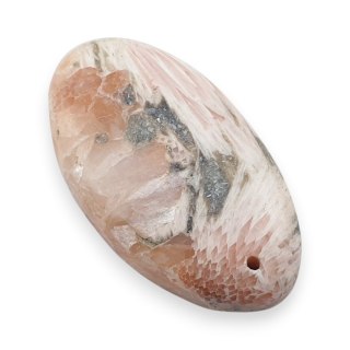 Skolecyt różowy kaboszon z dziurką 35x19 mm nr 15