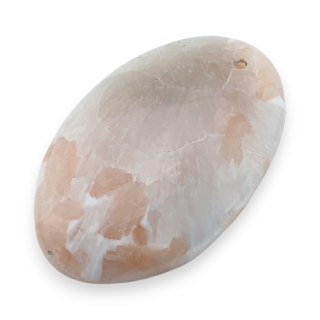 Skolecyt różowy kaboszon z dziurką 36x23 mm nr 14