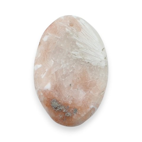 Skolecyt różowy kaboszon z dziurką 36x23 mm nr 14