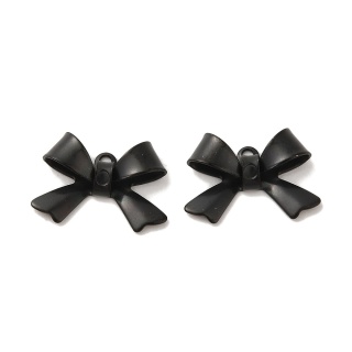Zawieszka kokarda stal szlachetna 10x15 mm 1 szt kolor czarny powłoka IP