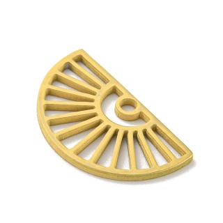 Zawieszka wachlarz stal szlachetna 10,5x18 mm 1 szt pozłacana powłoka IP