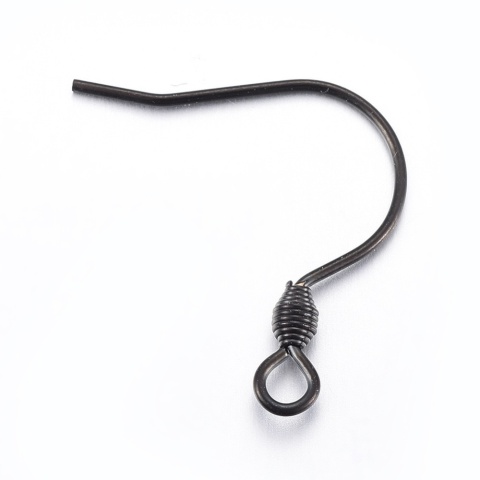 Bigle ze sprężynką stal szlachetna 18x18 mm 4 szt kolor czarny powłoka IP