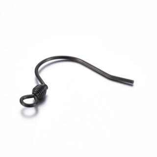 Bigle ze sprężynką stal szlachetna 18x18 mm 4 szt kolor czarny powłoka IP
