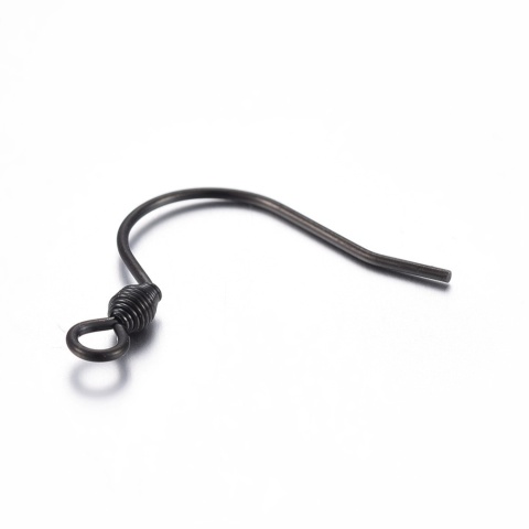 Bigle ze sprężynką stal szlachetna 18x18 mm 4 szt kolor czarny powłoka IP