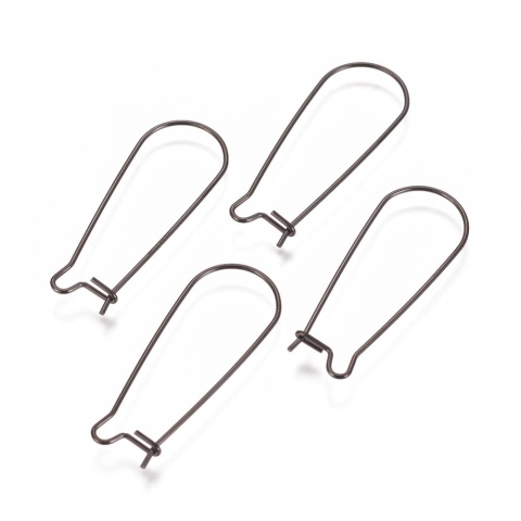 Bigle zamknięte stal szlachetna 33x13 mm 2 szt kolor czarny powłoka IP