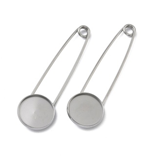 Broszka agrafka z bazą kaboszonu 20 mm stal szlachetna 1 szt