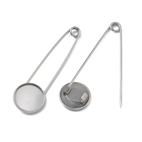 Broszka agrafka z bazą kaboszonu 20 mm stal szlachetna 1 szt