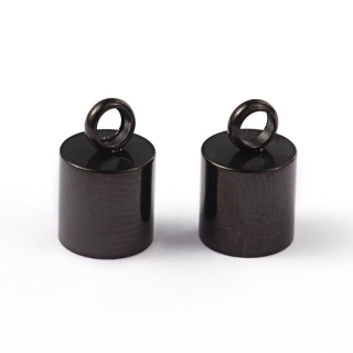 Końcówki do wklejania stal szlachetna 6 mm 2 szt kolor czarny powłoka IP