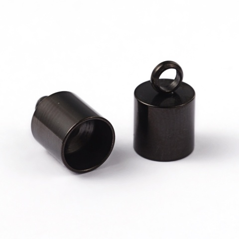 Końcówki do wklejania stal szlachetna 6 mm 2 szt kolor czarny powłoka IP