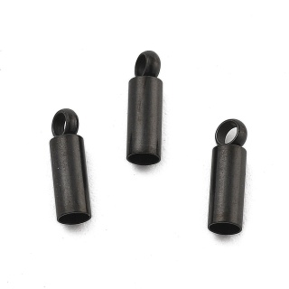 Końcówki do wklejania stal szlachetna 2 mm 2 szt kolor czarny powłoka IP