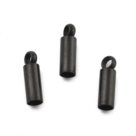 Końcówki do wklejania stal szlachetna 2 mm 2 szt kolor czarny powłoka IP