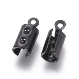 Końcówki zaciskowe stal szlachetna 3 mm 4 szt kolor czarny powłoka IP