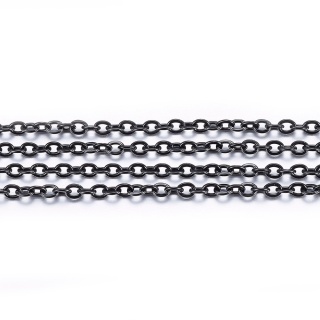 Łańcuszek ankier szlachetna 2x1,5x0,4 mm 0,5 m kolor czarny powłoka IP
