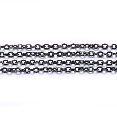 Łańcuszek ankier szlachetna 2x1,5x0,4 mm 0,5 m kolor czarny powłoka IP