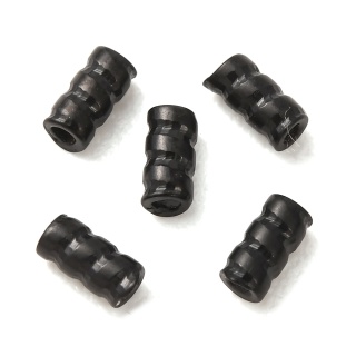 Przekładka walec karbowany stal szlachetna 4x2 mm 4 szt kolor czarny powłoka IP