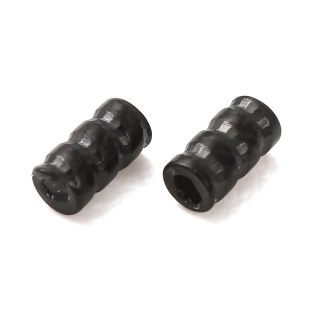 Przekładka walec karbowany stal szlachetna 4x2 mm 4 szt kolor czarny powłoka IP