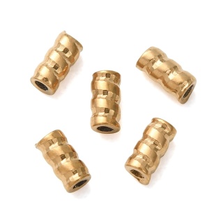 Przekładka walec karbowany stal szlachetna 4x2 mm 4 szt kolor złoty powłoka IP