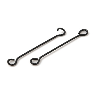 Szpilki z oczkiem dwustronne karbowane 30x0,65 mm 4 szt stal szlachetna kolor czarny powłoka IP