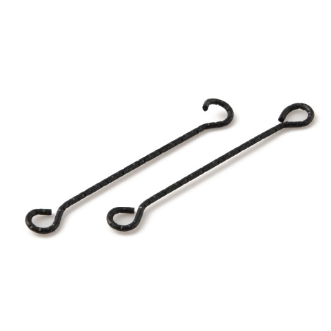 Szpilki z oczkiem dwustronne karbowane 30x0,65 mm 4 szt stal szlachetna kolor czarny powłoka IP