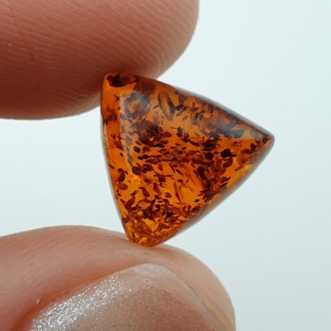 Bursztyn bałtycki kaboszon 11x11 mm nr A529