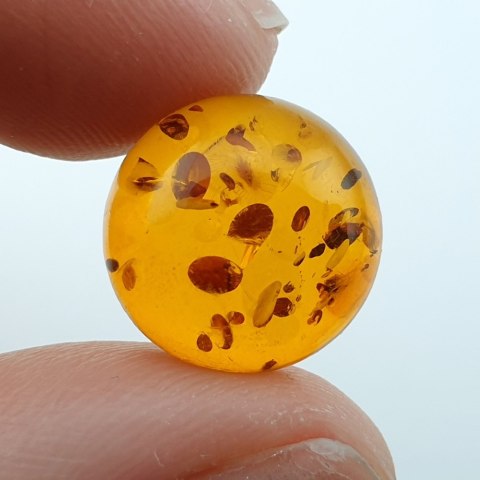 Bursztyn bałtycki kaboszon fi 13 mm nr A514