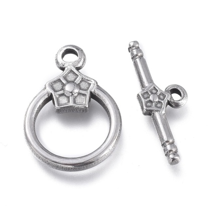 Zapięcie toggle stal szlachetna 14x19 mm 1 szt