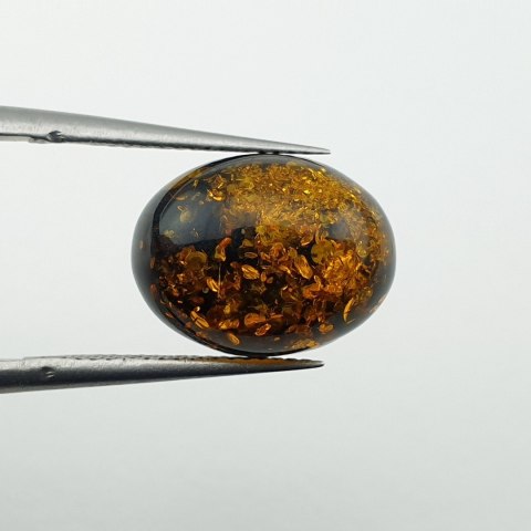 Bursztyn bałtycki kaboszon 13x10 mm nr A841