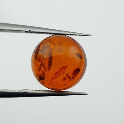 Bursztyn bałtycki kaboszon fi 12 mm nr A728