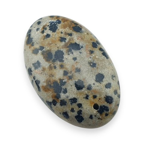 Jaspis dalmatyński kaboszon z dziurką 30x19 mm nr 4