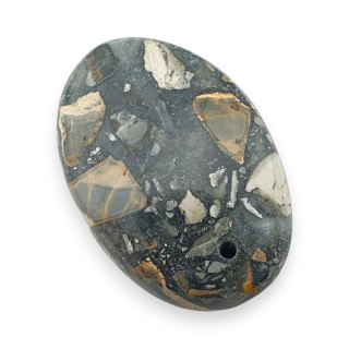 Jaspis maligano kaboszon z dziurką 25x17 mm nr 35