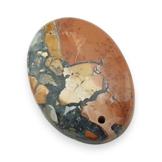 Jaspis maligano kaboszon z dziurką 27x19 mm nr 28