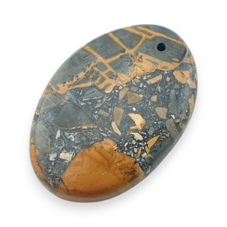 Jaspis maligano kaboszon z dziurką 29x20 mm nr 30