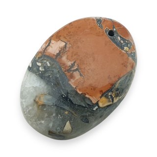 Jaspis maligano kaboszon z dziurką 29x20 mm nr 4
