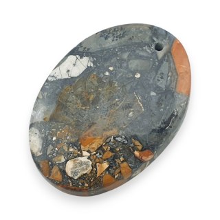 Jaspis maligano kaboszon z dziurką 29x21 mm nr 12