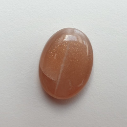 Kamień księżycowy brzoskwiniowy kaboszon 23x17 mm nr 7