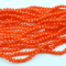 Koraliki szklane 4x3 mm sznur Opaque Orange Red