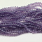 Koraliki szklane 4x3 mm sznur Transparent Purple