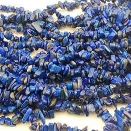 Lapis Lazuli sieczka 5-10 mm sznurek 10 cm