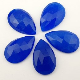 Jadeit royal blue kaboszon fasetowany 26x16 mm 1 szt