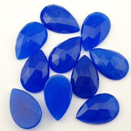 Jadeit royal blue kaboszon fasetowany 26x16 mm 1 szt