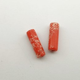 Jaspis cesarski czerwony walec 13x4 mm 2 szt