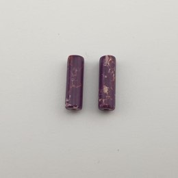 Jaspis cesarski fioletowy walec 13x4 mm 2 szt