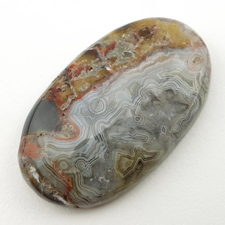 Agat koronkowy kaboszon 37x22 mm nr 121