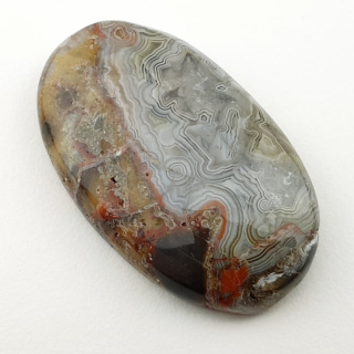 Agat koronkowy kaboszon 37x22 mm nr 121